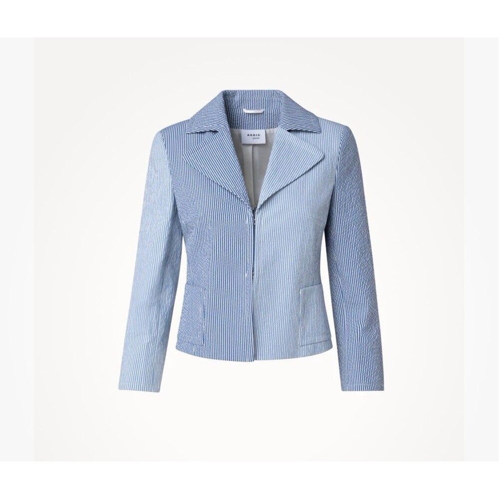 AKRIS PUNTO NWOT Cotton Stretch Seersucker Jacket